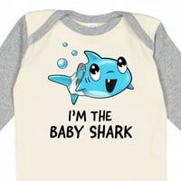 Inktastic én vagyok a baba cápa-aranyos ajándék kisfiú vagy kislány hosszú ujjú body