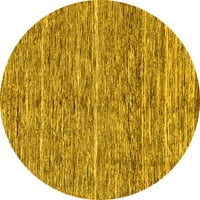 Ahgly Company Beltéri Kerek Absztrakt Sárga Modern Terület Szőnyegek, 5 ' Kerek