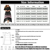 Bicoasu Clearance női kerek nyakkivágással Rövid ujjú A-Line Patchwork Csipke Nyári Közepes hosszúságú ruhák szürke