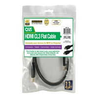 15 méteres HDMI 4K lapos CL fali besorolású Blu-ray HDTV kábel