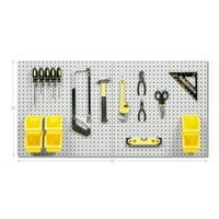 Sevilla Classics acél Pegboard készlet W horgok és tartályok , 24x48