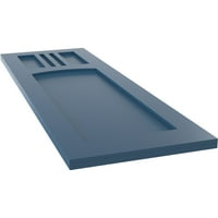 Ekena Millwork 18 W 32 H True Fit PVC San Miguel misszió stílusú rögzített redőnyök, Sojourn Blue