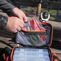 Ozark Trail puha oldalú horgászszáska táska felszerelés dobozokkal, fekete