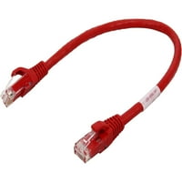 C2G 1ft macska gubanc nélküli árnyékolatlan Ethernet hálózati Patch kábel-piros