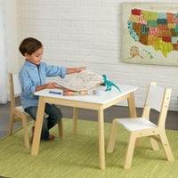 KidKraft gyermek Modern asztal és szék szett, fehér és természetes