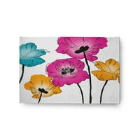 Egyszerűen Daisy 2 '3' Lilac Popping Poppies Spring Chenille beltéri szőnyeg