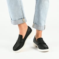 Journee Collection Womens Saydee Loafer Kerek lábujj csúszás a lakásokon