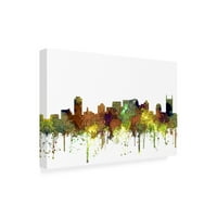 Marlene Watson 'Nashville Tennessee Skyline Safari Buff' Canvas Art