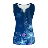Usmixi Női Tartály felsők Divat gomb le megy ki vékony Lélegző tunika mellény ingek nyári divatos pillangó nyomtatás
