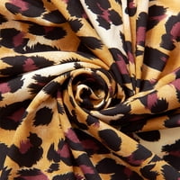 Leopard Krepp De Chine Nyomtatás Sötét Narancssárga Puszta Poliészter 57 Az Udvaron