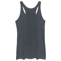 Női Sötétkék Heather Kék Grafikus Racerback Tank Top-Az Emberek Tervezése M