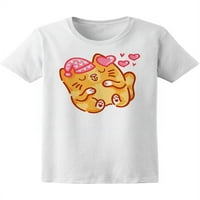 Aranyos gyömbér macska szerelem álmodik póló nők-kép szerzőtől Shutterstock, Női kicsi