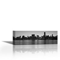 Midtown Manhattan skyline, NYC-kortárs képzőművészet Giclee, vászon Galéria Wrap-fal d ons-art festészet-kész lógni