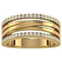 Araiya 14k sárga arany gyémánt zenekar gyűrű, méret 8