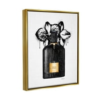 Glam parfüm városi csepp szépség és divat grafikus művészet fémes arany keretes művészet nyomtatott fali művészet
