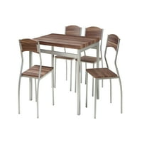 Abington Lane Modern 5 darabos étkezőasztal székekkel, cédrusfa kivitelben