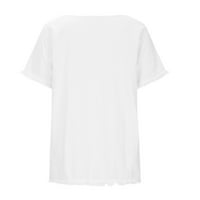 kakina s éjszakai ingek nőknek Plusz méretű nyomtatott rövid ujjú póló felsők Plusz méretű felsők fehér, 2x