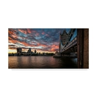 Védjegy képzőművészet 'Tower Bridge 3' vászon művészet Giuseppe Torre
