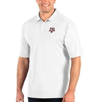 Férfi Antigua fehér Texas A&M Aggies nagy & magas Tribute Polo