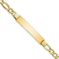 Primal arany karátos sárga arany félig szilárd Figaro ID karkötő
