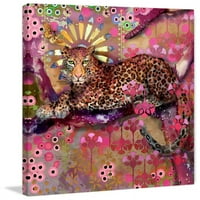 Marmont Hill leopárd és pillangó festmény nyomtatás becsomagolt vászonra
