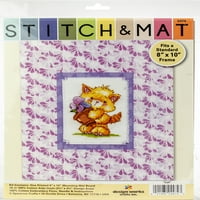Tervezési Munkák Stitch & Mat Számít Keresztszemes Készlet 3 X4. 5 - Macska
