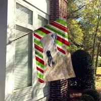 Caroline kincsei SS4562-FLAG-szülő Wheaten Terrier puha bevonatú Candy Cane Ünnep Karácsonyi zászló, Többszínű
