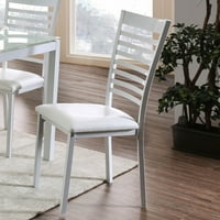 Amerikai bútorok Fresca párnázott étkezőszékek - 2 -es készlet, fehér