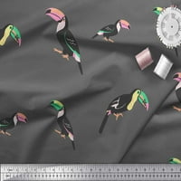 Soimoi szürke pamut Jersey szövet tukán madár nyomtatási szövet által Udvar széles