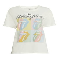 Idő és a Tru Női Rolling Stones pop négyzetek grafikus rövid ujjú póló