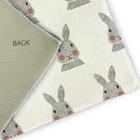 Egyszerűen Daisy 4 '6' Laurel Tree Green Bunny Fluffle húsvéti zsenile beltéri szabadtéri szőnyeg