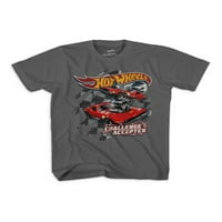 Hot Wheels Boys retro felállás grafikus póló, 2-csomag, méret 4-18