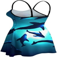 Víz alatti cápák női nyári ruhák alkalmi Ujjatlan Állítható spagetti szíj ruha S-2XL