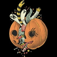 Halloween fuze Juniors fekete grafikus póló-az emberek tervezése 2XL