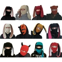 Anvazise Balaclava kalap hosszú nyuszi füle kényelmes szélálló Lélegző aranyos nyuszi kalap nyúl füle sapka Cosplay