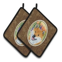 Carolines kincsek SS8234PTHD Shiba Inu pár edénytartó, 7.5HX7. 5w, Többszínű