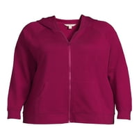 Terra & Sky Women's Plus Méret Gyorsaság Felkövesse a kapucnis pulóvert