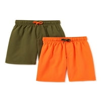 Wonder Nation Swim Trunks fiúk, 2-csomag, 4- és Husky, UPF 50+