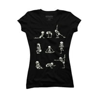 Skeleton Yoga Juniors faszén szürke grafikus póló-az emberek XL tervezése