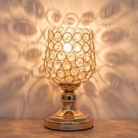 Haitral Arany Kristály Rózsa Alakú Asztali Lámpa, Vintage Modern Éjszakai Lámpa