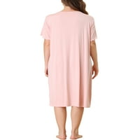 Egyedi alku nők Modális Nightmirt Soft Button lefelé rövid ujjú nightgown