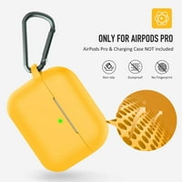 AirPods Pro Tokfedél: prémium védelem kulcstartóval az Apple AirPods Pro számára-Narancs