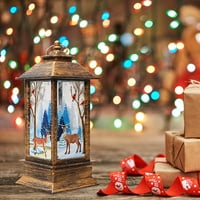 Mojoyce Karácsonyi dekoráció LED elektromos gyertya lámpák hordozható karácsonyi Mikulás hóember éjszakai fények
