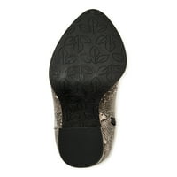 A Melrose Ave női fau bőrblokk sarok oldalsó cipővel a lábujjak zsákmánya