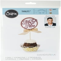 Sizzi Thinlits Meghal David Tutera 5 Pkg-Cupcake Wrapper & Toppers