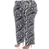 White Mark női plusz méretű nyomtatott palazzo nadrág