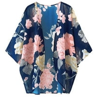 Fesfesfes Coverups Női nyomtatási felsők Sifon strand kimonó hosszú kardigán blúz kendő felsők felsőruházat