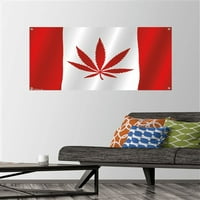 Kanadai kender zászló fal poszter Push csapok, 22.375 34