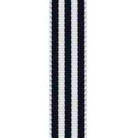 Taffy Stripe Grosgrain szalag, sötétkék és széles fehér csíkok, 5 8 yard a Gwen Studios által