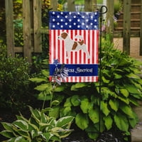 Carolines kincsek BB3307GF USA hazafias Jack Russell Terrier zászló kert mérete kicsi, többszínű